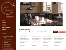 Tablet Screenshot of hoteldelunivers-caen.com